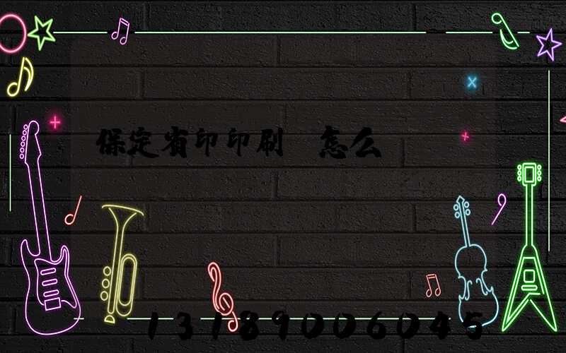 保定省印印刷廠怎么樣