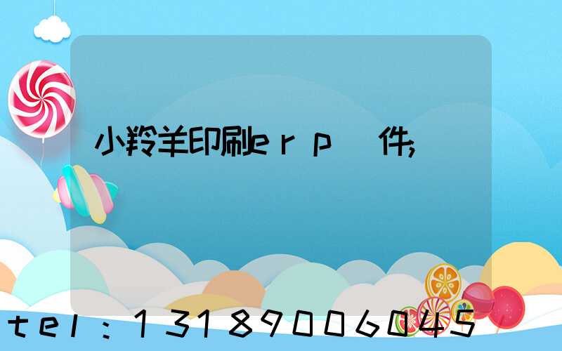 小羚羊印刷erp軟件