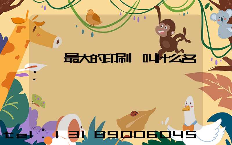 東莞最大的印刷廠叫什么名