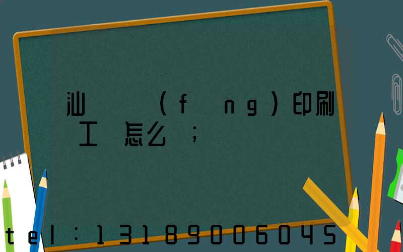 汕頭東風(fēng)印刷廠工資怎么樣