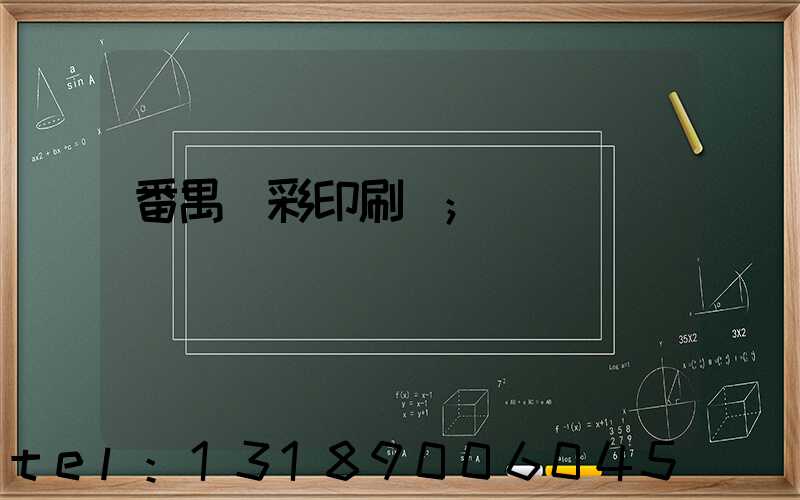 番禺藝彩印刷廠