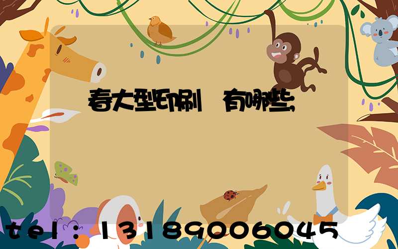 長春大型印刷廠有哪些