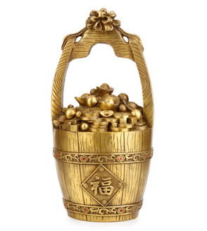 吉善緣純銅一桶金擺件 匯聚財(cái)氣，裝點(diǎn)生活的招財(cái)之選